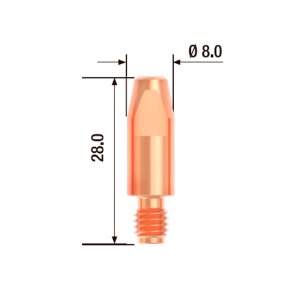 FUBAG Контактный наконечник M6х28 мм ECU D=0.9 мм (25 шт.) в Уфе фото