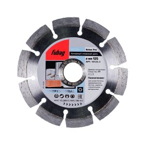 Алмазный отрезной диск FUBAG Beton Pro D125 мм/ 22.2 мм по бетону в Уфе фото
