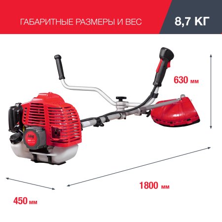 FUBAG Бензиновый триммер FPT 43R + Триммерная леска сечение витой квадрат L 130 м * 2.4 мм  в ПОДАРОК в Уфе фото