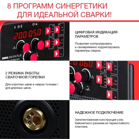 FUBAG Сварочный полуавтомат IRMIG 208 SYN PLUS c горелкой FB 250 3m в Уфе фото