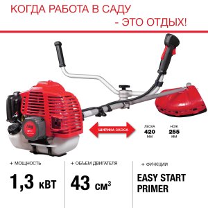 FUBAG Бензиновый триммер FPT 43 + Триммерная леска  сечение витой квадрат L 130 м * 2.4 мм в ПОДАРОК в Уфе фото